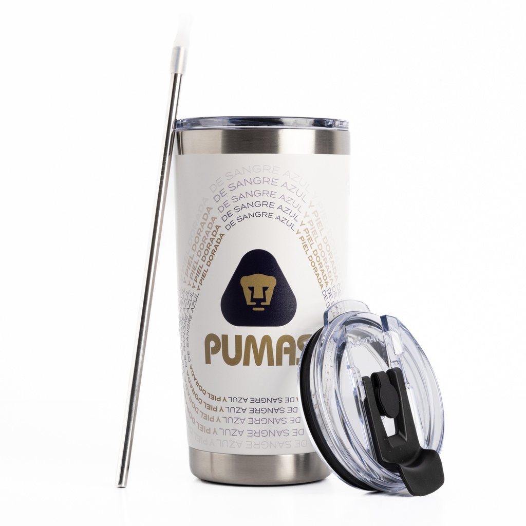 20 OZ TUMBLER PUMAS WHITE